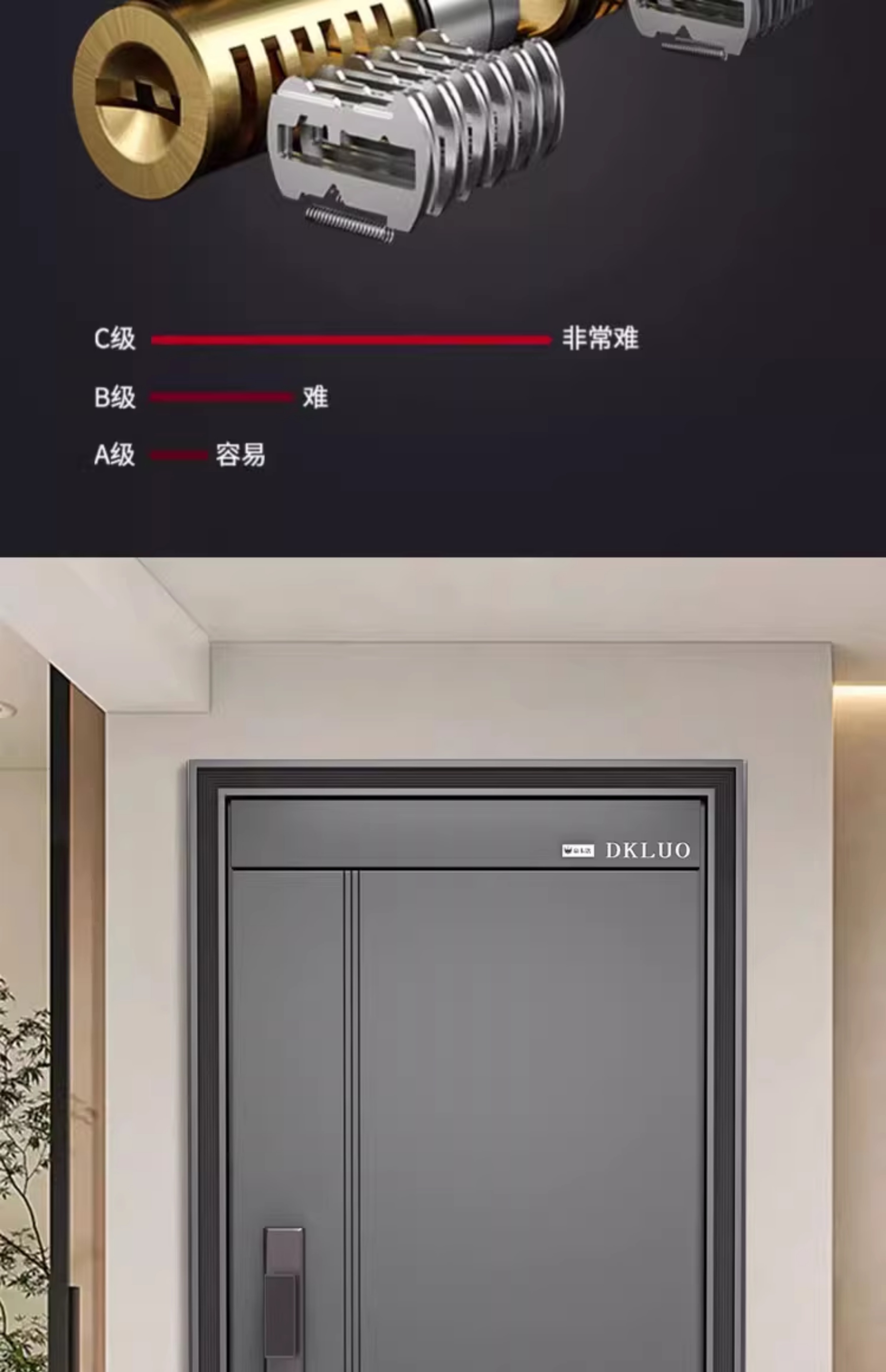 防盗门进户门家用隔音入户门子母门智能锁大门苏州无锡包安装(图11)