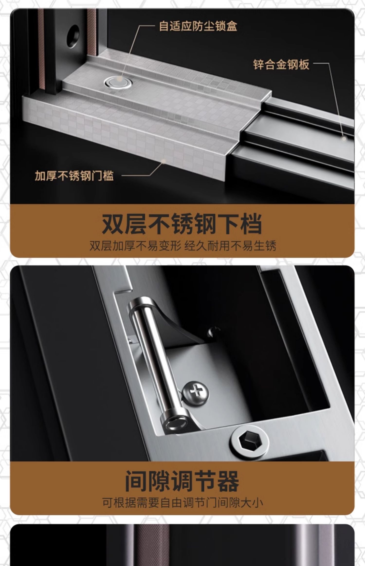 飞普乐甲级防盗门家用入户门岩棉填充进户子母门智能密码锁安全门(图20)