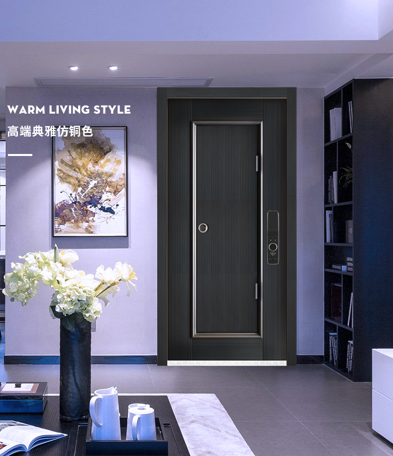 新品挺固甲级防盗门通风门入户门进户门庭院大门通风窗门子母门(图18)