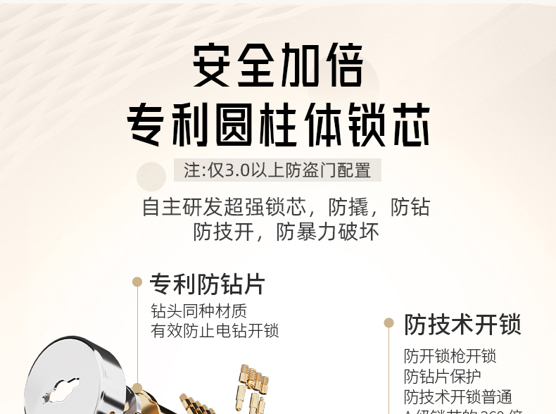 WL王力防盗门入户门进户门高端定制别墅大门24年新款防盗门A100(图19)