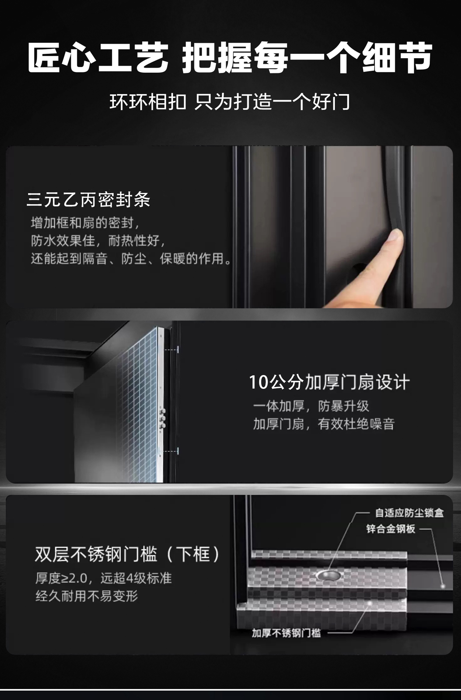 防盗门进户门家用入户门地下室储藏室出租房农村锌合金安全工程门(图9)