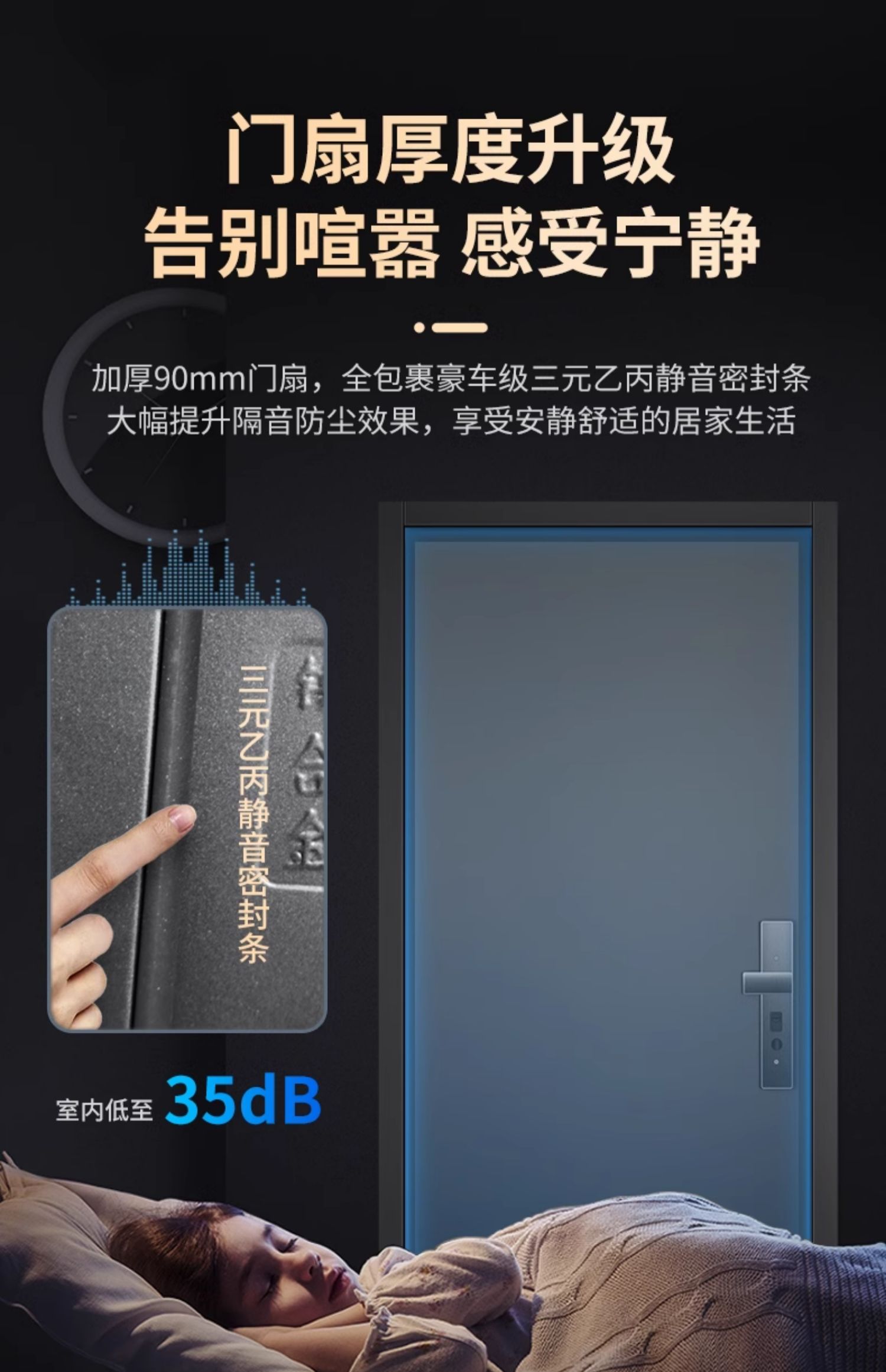 梵帝尚新国标4级防盗门家用入户门甲级防火门隔音隔热四防安全门(图22)