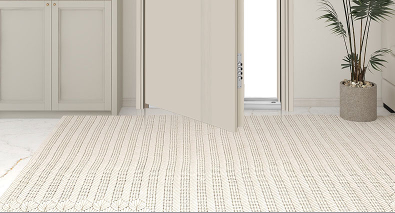 FX富新 莫兰迪 奶油风甲级防盗门加高门楣一门到顶暗铰链外开白色(图14)