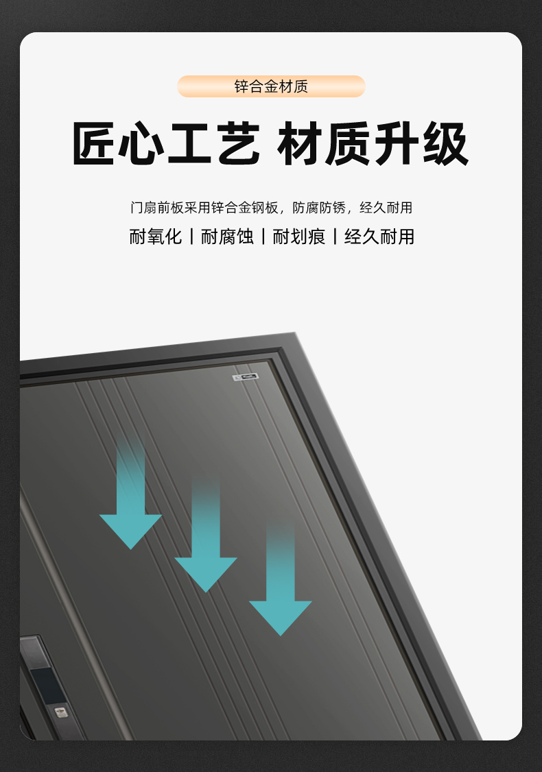 星月神防盗门甲级安全门家用加高入户门锌合金进户门定制单门(图7)