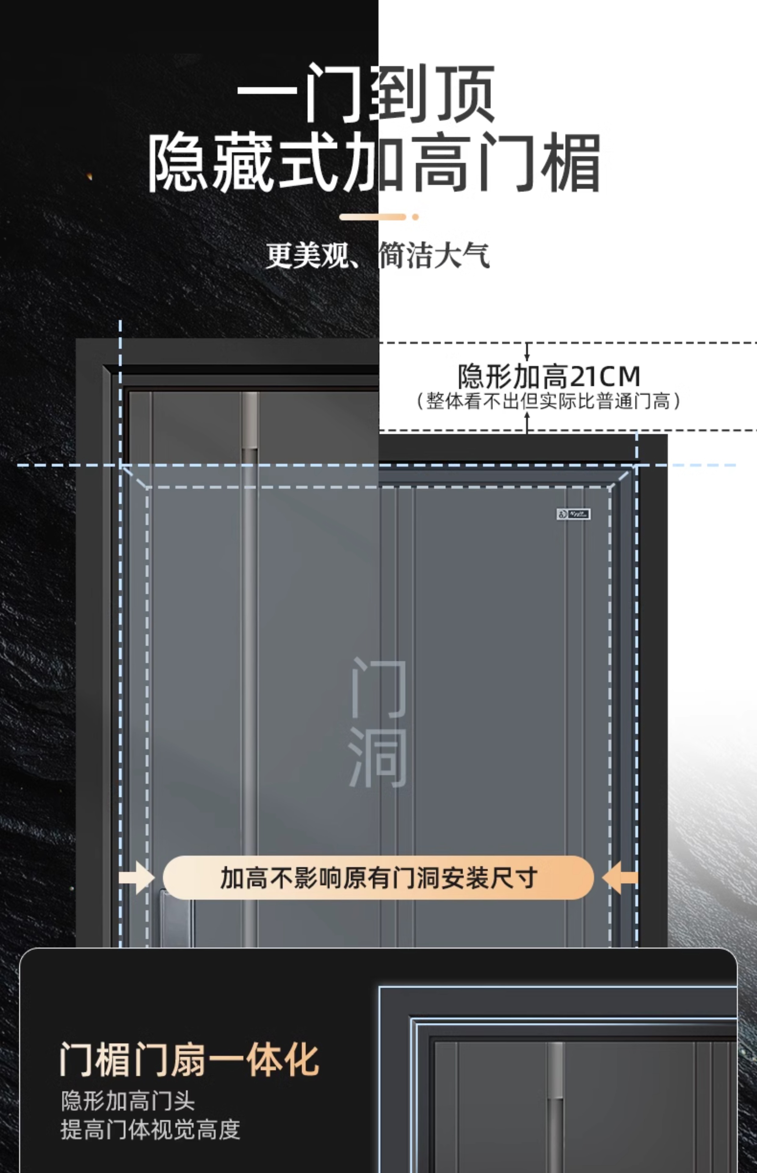 星月神防盗门甲级安全门家用加高入户门锌合金进户门定制单门(图8)