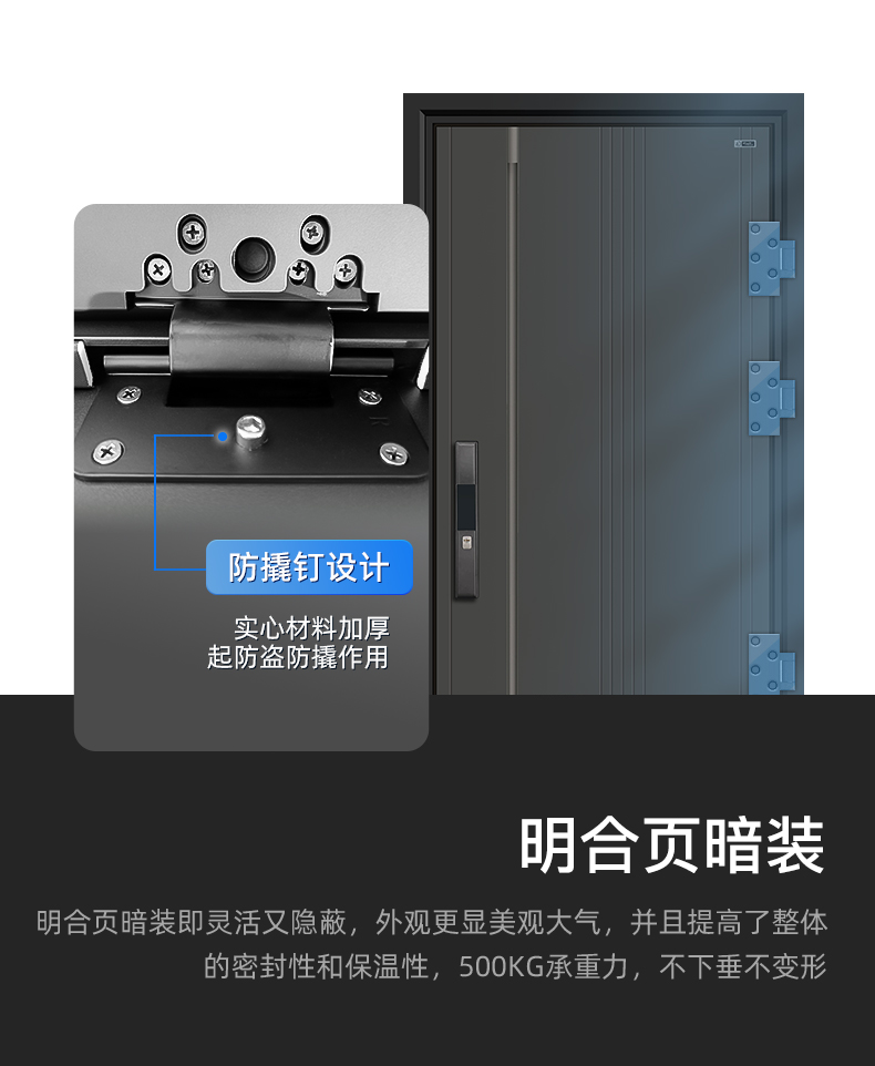 星月神防盗门甲级安全门家用加高入户门锌合金进户门定制单门(图18)