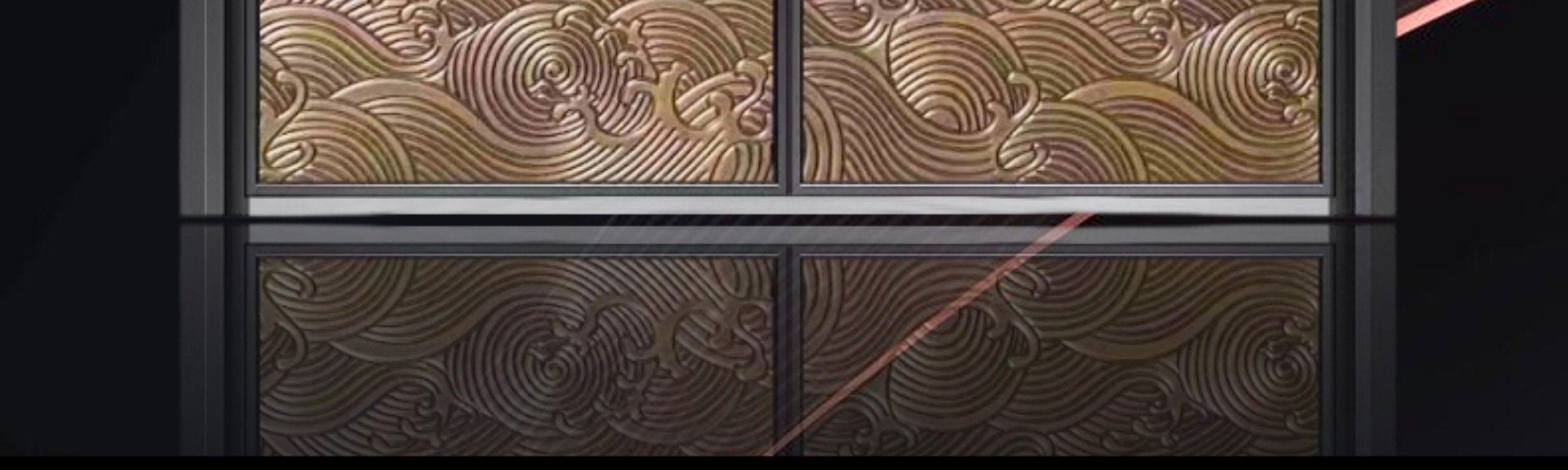 精雕铸铝门别墅大门简约现代轻奢入户门子母双开门进户玻璃防盗门(图8)