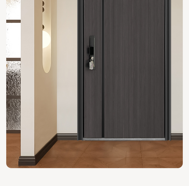 宇安盾家用甲级防盗门静音进户门智能锁简约入户大门防撬钢子母门(图7)