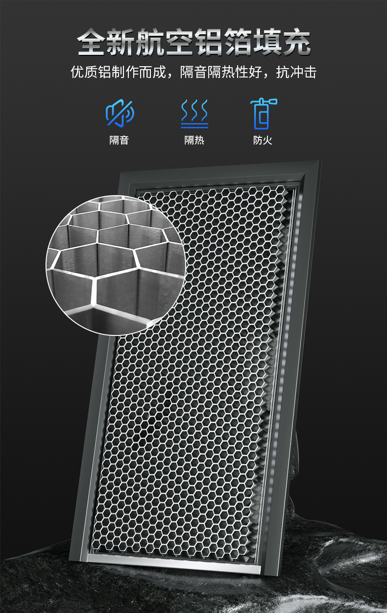 【2024款】甲级防盗门进户门轻奢锌合金全自动锁入户门平开隔音门(图8)