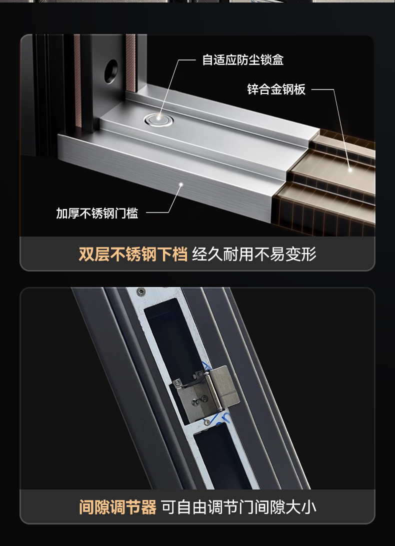 甲级防盗门静音家用入户门安全门子母门发泡填充别墅门定制进户门(图9)