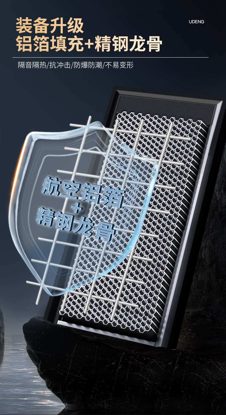 柏科甲级防盗门进户门家用入户门灯带安全门指纹双重锁静音子母门(图8)