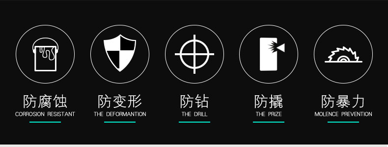 FX富新 艺睿 双面黑色甲级防盗门家用进户指纹锁水性聚氨酯发泡门(图23)