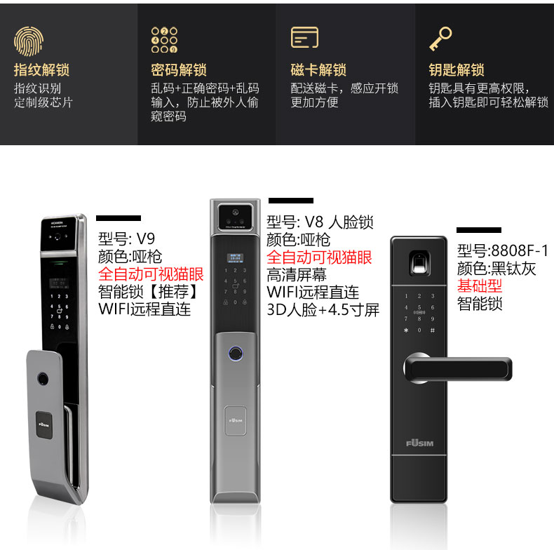 FX富新 艺品 双色甲级防盗门家用定制智能指纹锁入户大门定制灰色(图23)