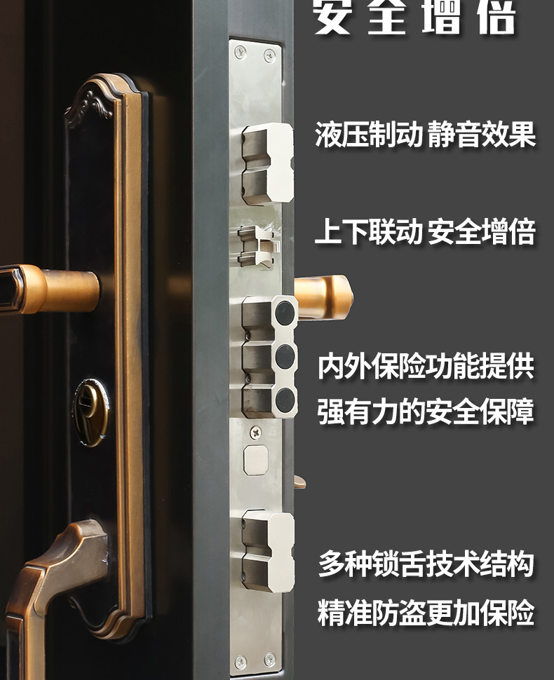 客然甲级轻奢密码防盗门进户门字母门指纹锁门家用入户门定制单门(图12)