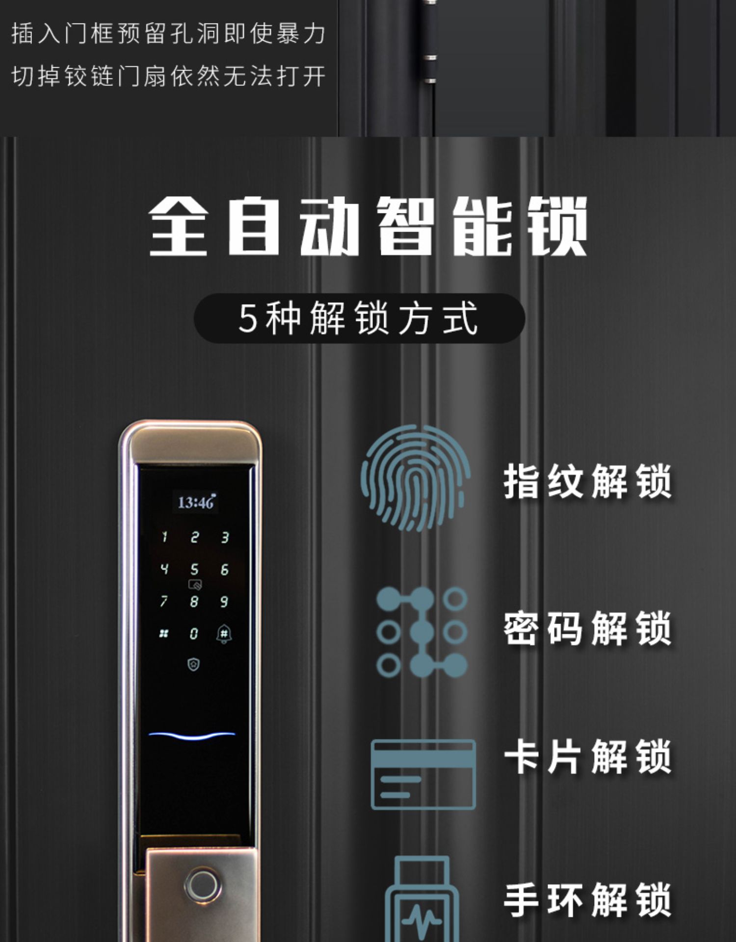 客然甲级轻奢密码防盗门进户门字母门指纹锁门家用入户门定制单门(图17)