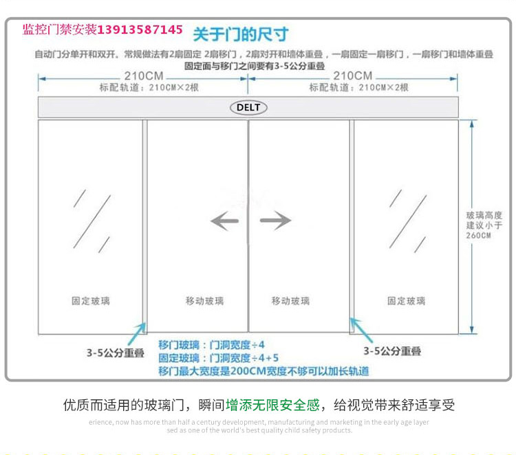 自动感应玻璃门电动玻璃移门人脸指纹机组苏州无锡嘉兴定制包安装(图22)