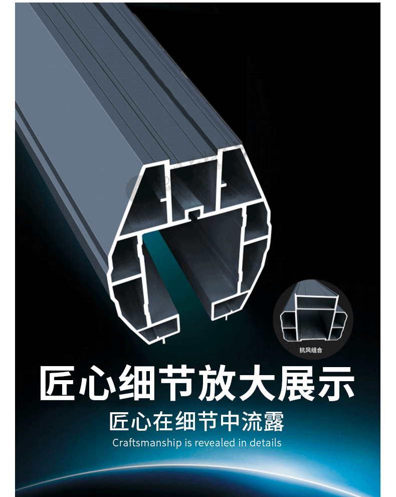 无轨平移门政企电动伸缩门铝合金段滑遥控直线分段门工厂折叠大门(图5)