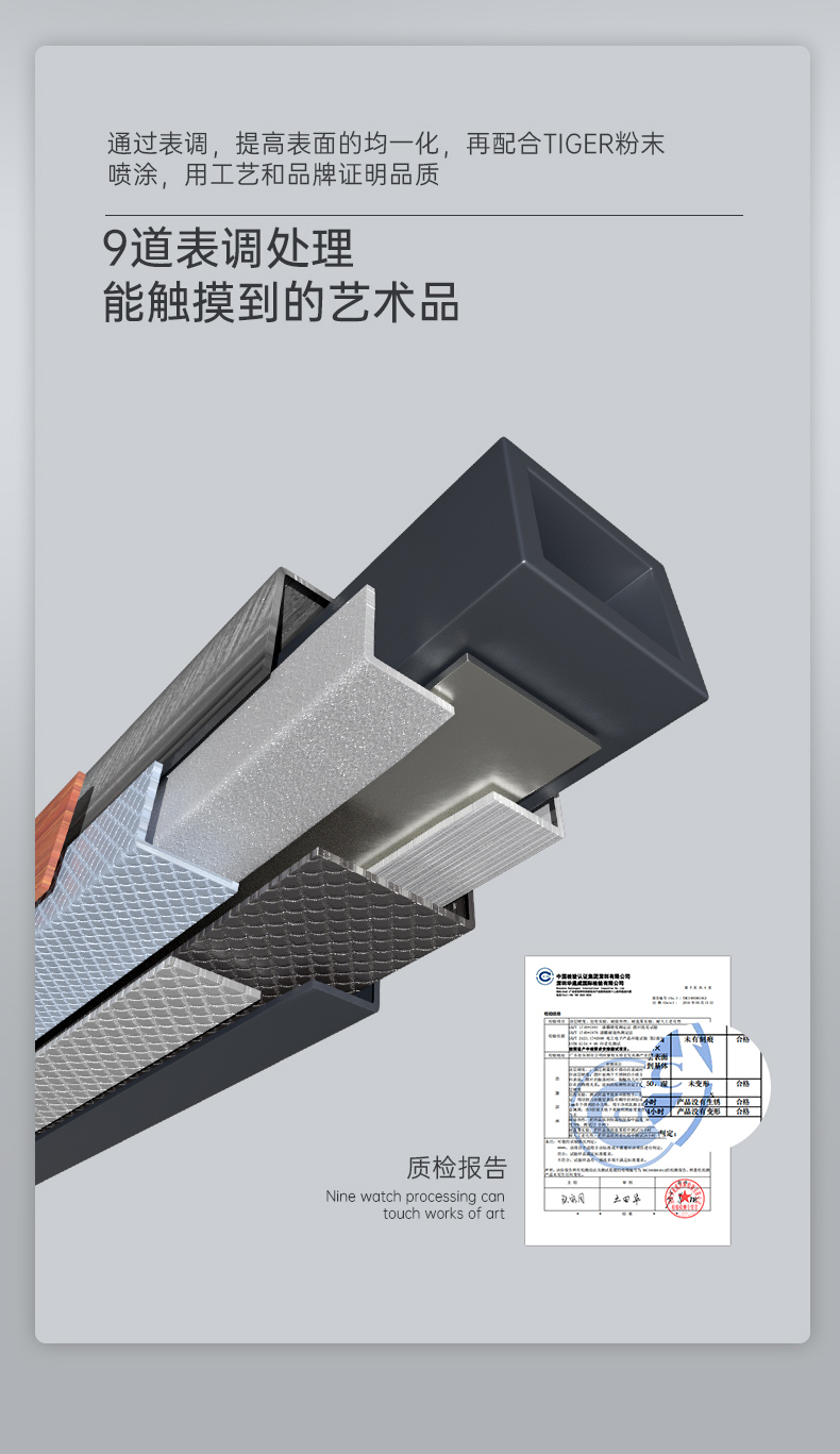 LOSDUN木纹色庭院门高端别墅户外铝艺电动平移铝合金悬浮折叠大门(图11)