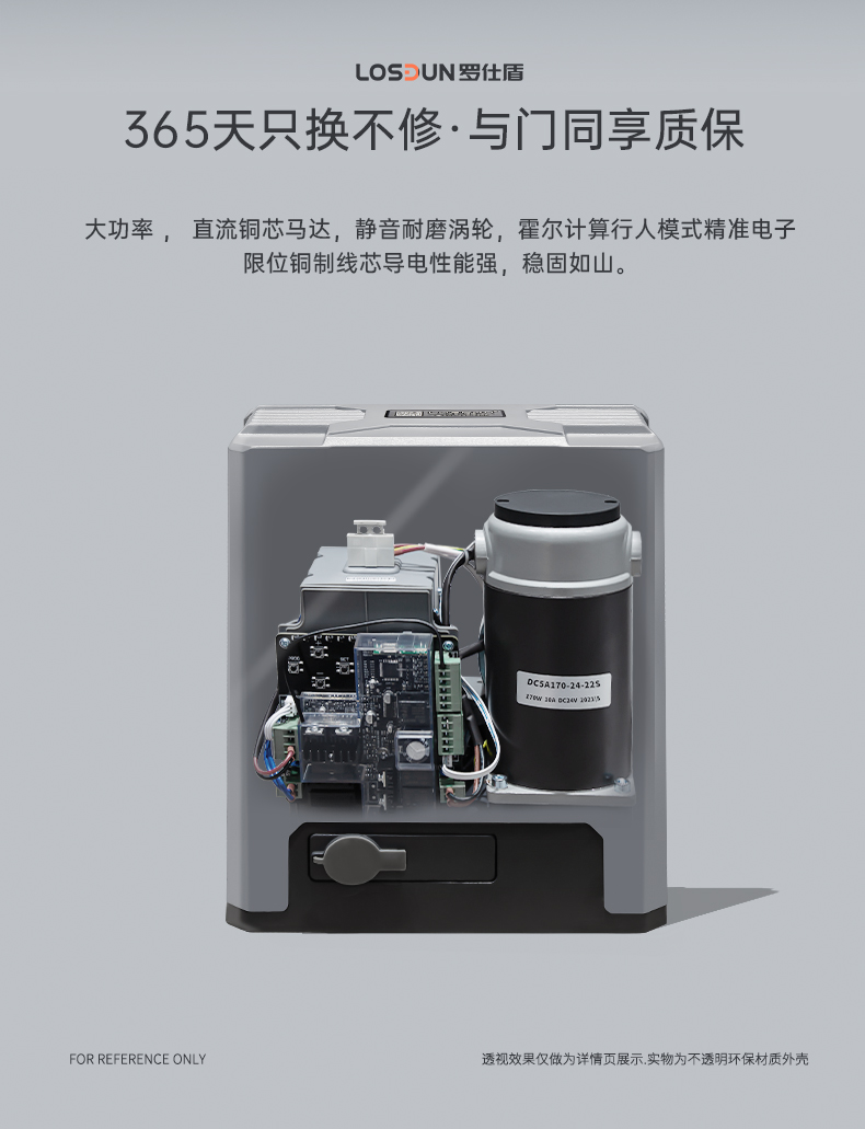 LOSDUN木纹色庭院门高端别墅户外铝艺电动平移铝合金悬浮折叠大门(图22)