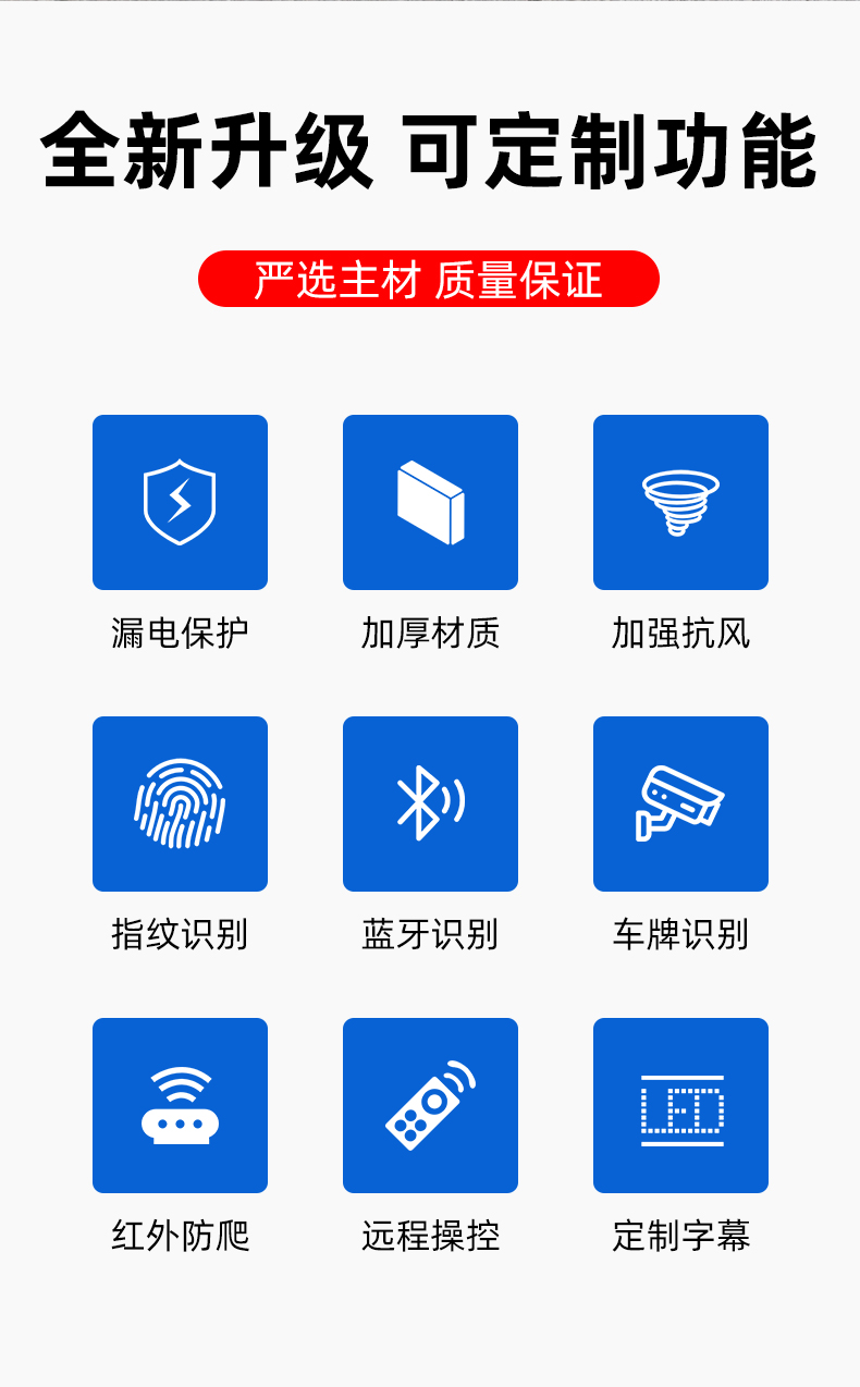 铝合金电动段滑门工厂单位自动收缩大门智能遥控无轨分段平移门(图6)