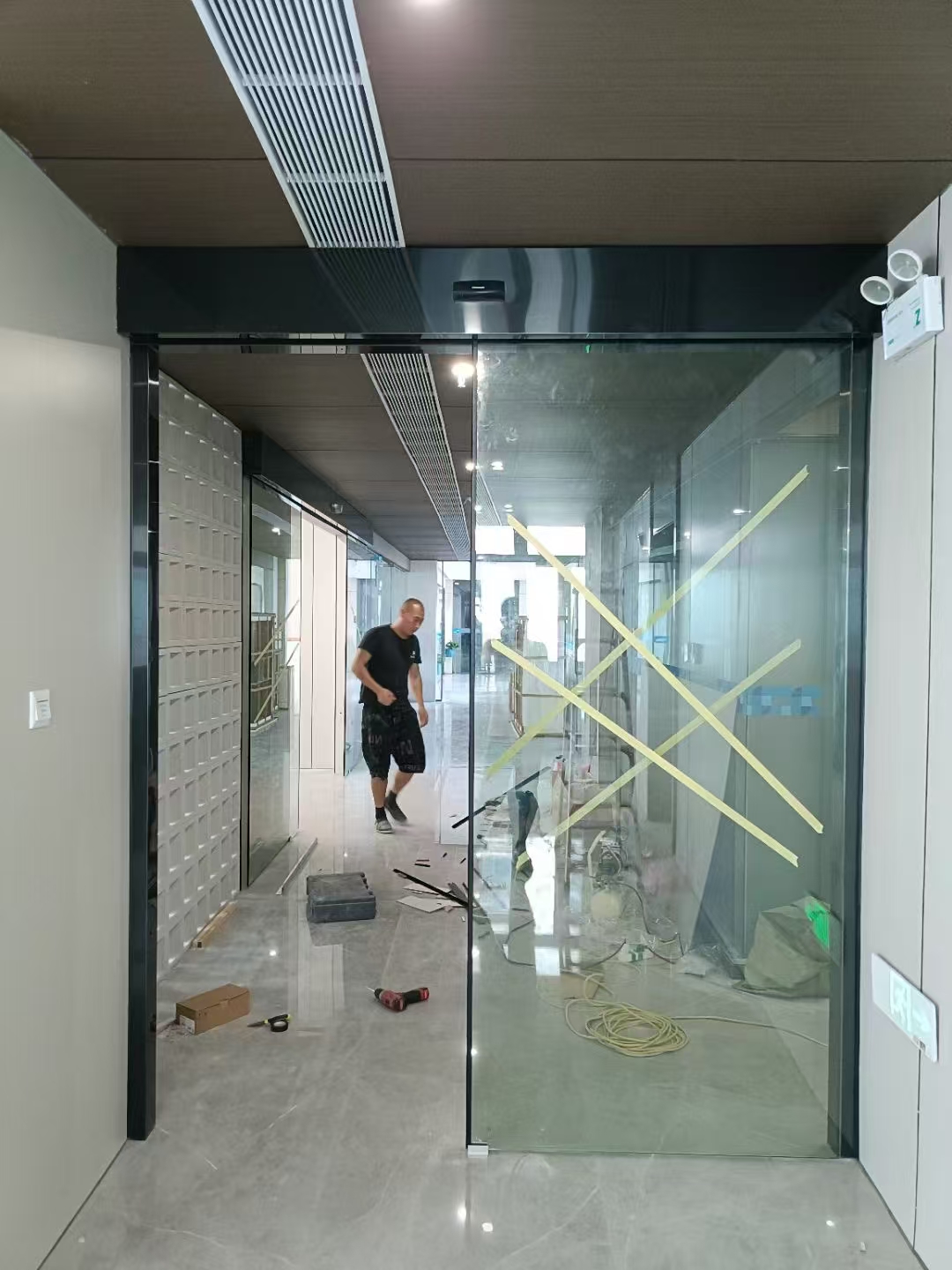 自动门电动感应门自动感应门 电动门电动感应玻璃门门禁安装维修(图18)