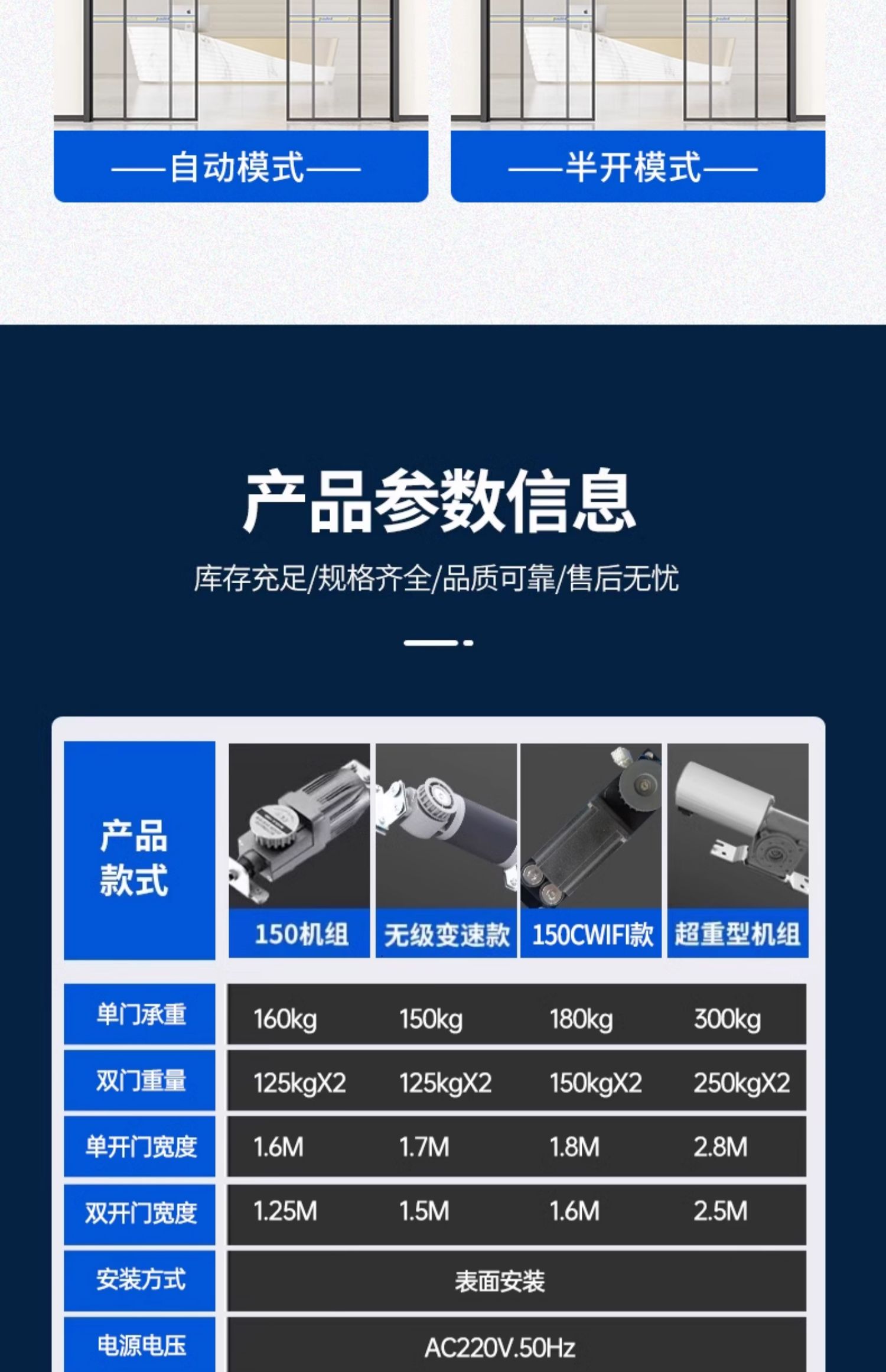 保利德电动玻璃自动平移感应门电机整套机组门禁控制器轨道全套(图18)