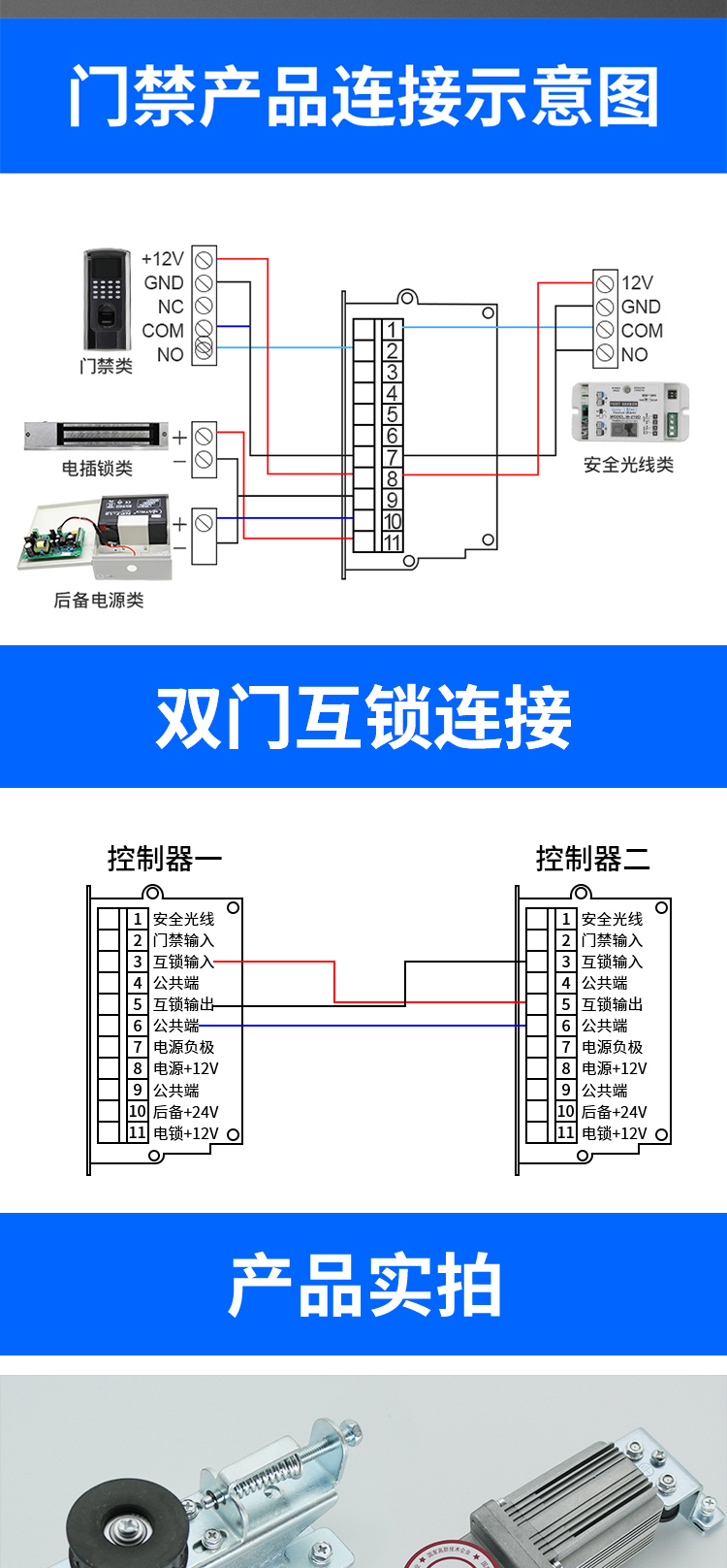 通用型自动门电机电动轨道平移感应玻璃门机组整套门禁系统配件(图11)