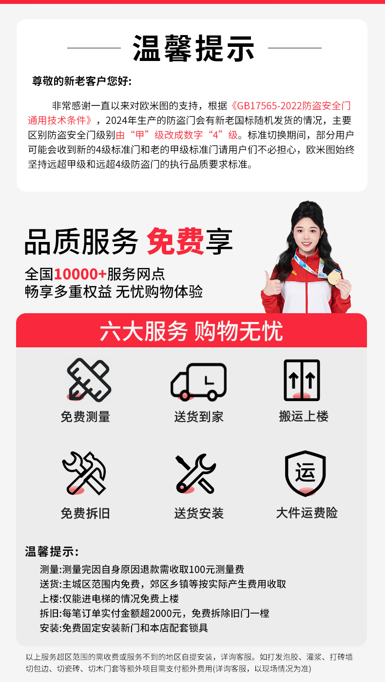 2025新款 甲级防盗门5D人脸锁 锌合金全自动猫眼指纹锁平开入户门(图2)