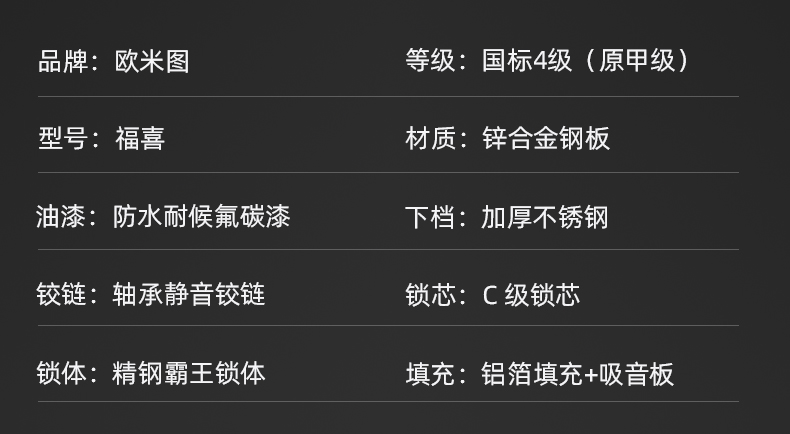 2025新款 甲级防盗门5D人脸锁 锌合金全自动猫眼指纹锁平开入户门(图33)