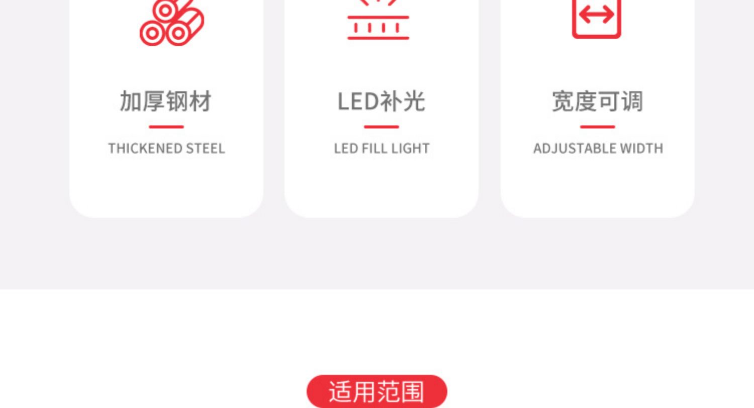 电动广告栅栏小门人行通道闸小区家用人脸识别刷卡指纹门禁系统(图4)