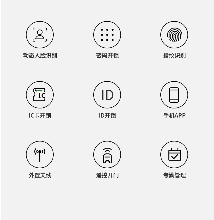 电动广告栅栏小门人行通道闸小区家用人脸识别刷卡指纹门禁系统(图7)