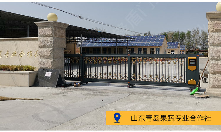 锋盾铝合金电动伸缩大门分段平移门工厂工地自动收缩门段滑门折叠(图22)