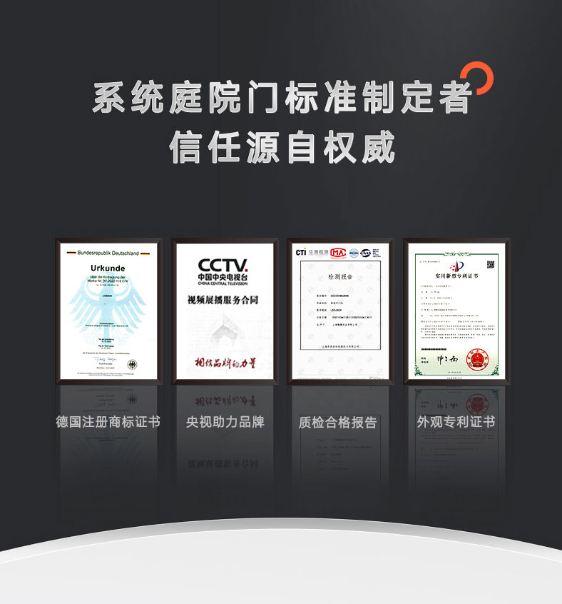 LOSDUN系统庭院别墅高端铝合金户外花园电动平移折叠转弯铝艺大门(图12)