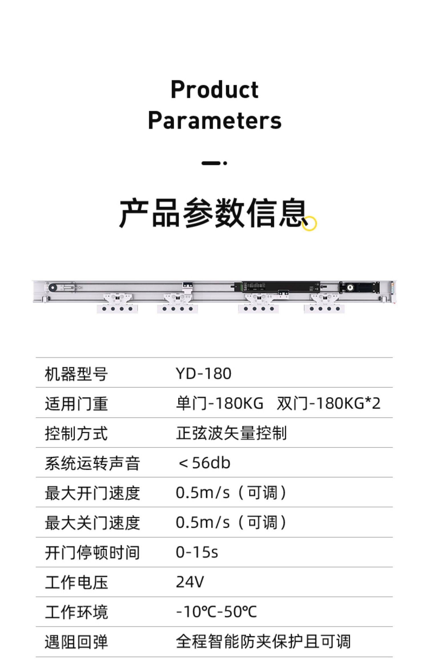 静音自动门感应门电机整套机组电动玻璃推拉平移门轨道控制器全套(图23)