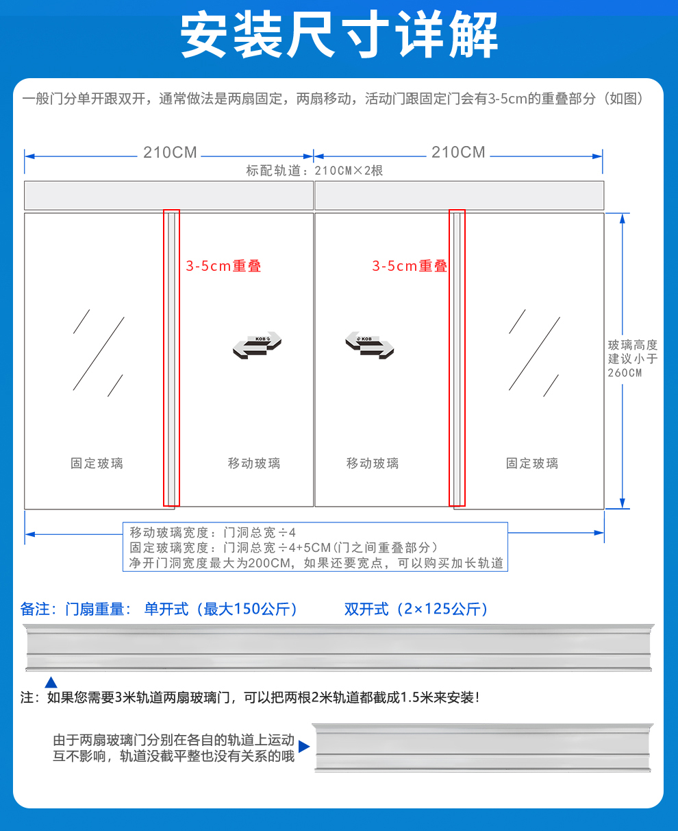 自动感应门电动玻璃平移门电机整套机组电动门轨道控制器门禁系统(图7)