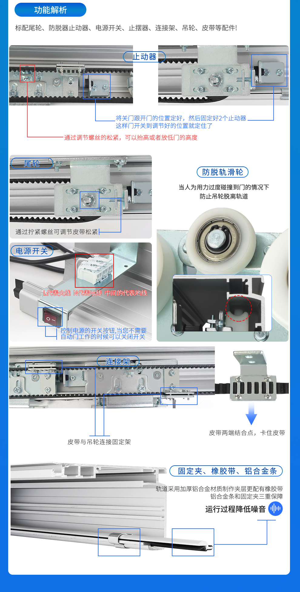 自动感应门电动玻璃平移门电机整套机组电动门轨道控制器门禁系统(图15)