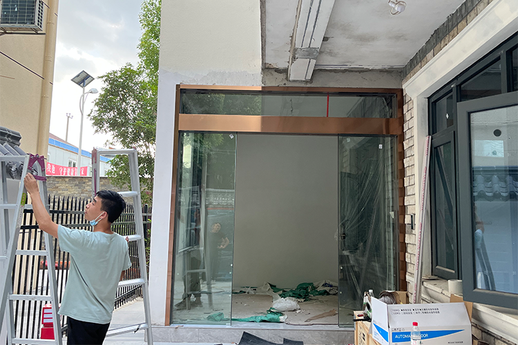 松下电动感应门自动门机组办公室人脸平移门整套电机组包安装维修(图6)