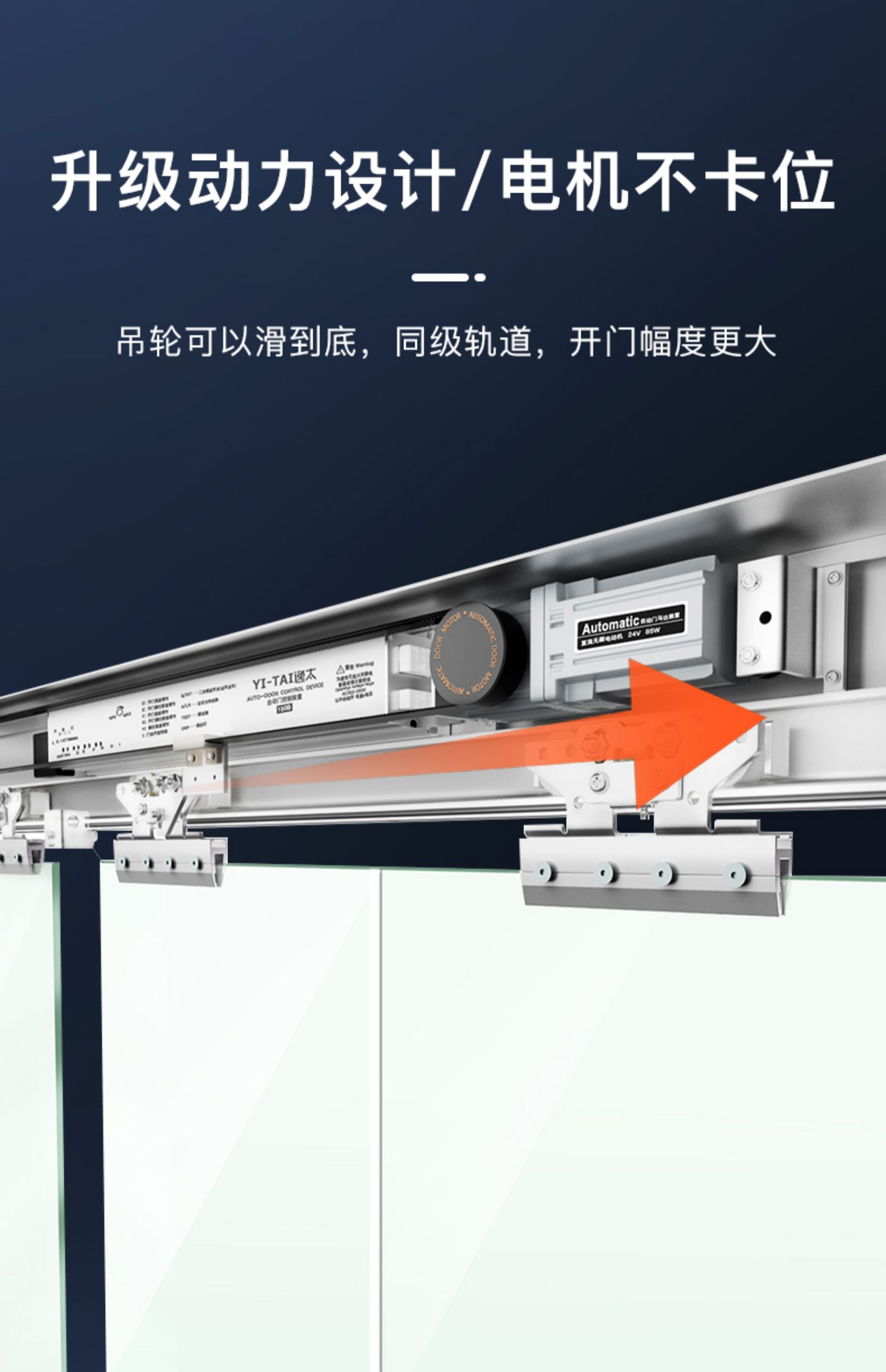 自动感应门电动玻璃平移门电机整套机组电动门轨道控制器门禁系统(图14)