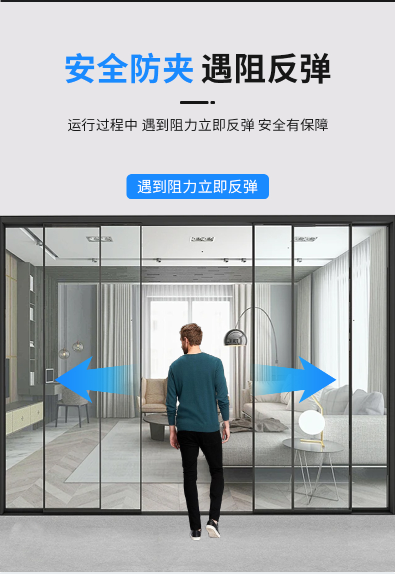 感应门自动门电机整套机组电动玻璃门轨道自动平移门门禁系统(图5)