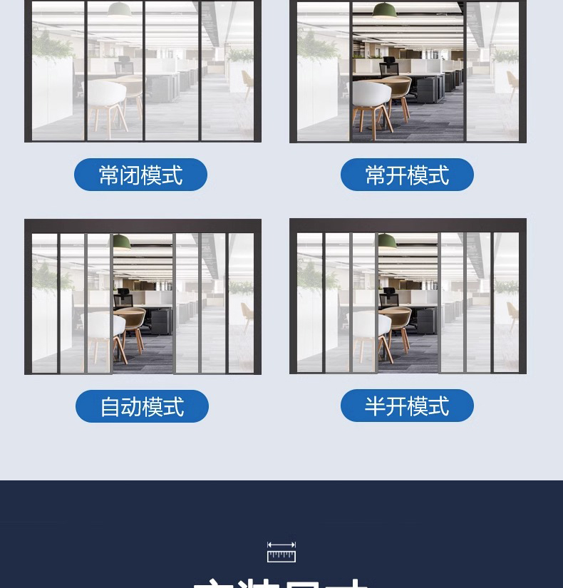 德国品质感应门自动门电机整套机组电动玻璃门轨道自动平移门(图8)