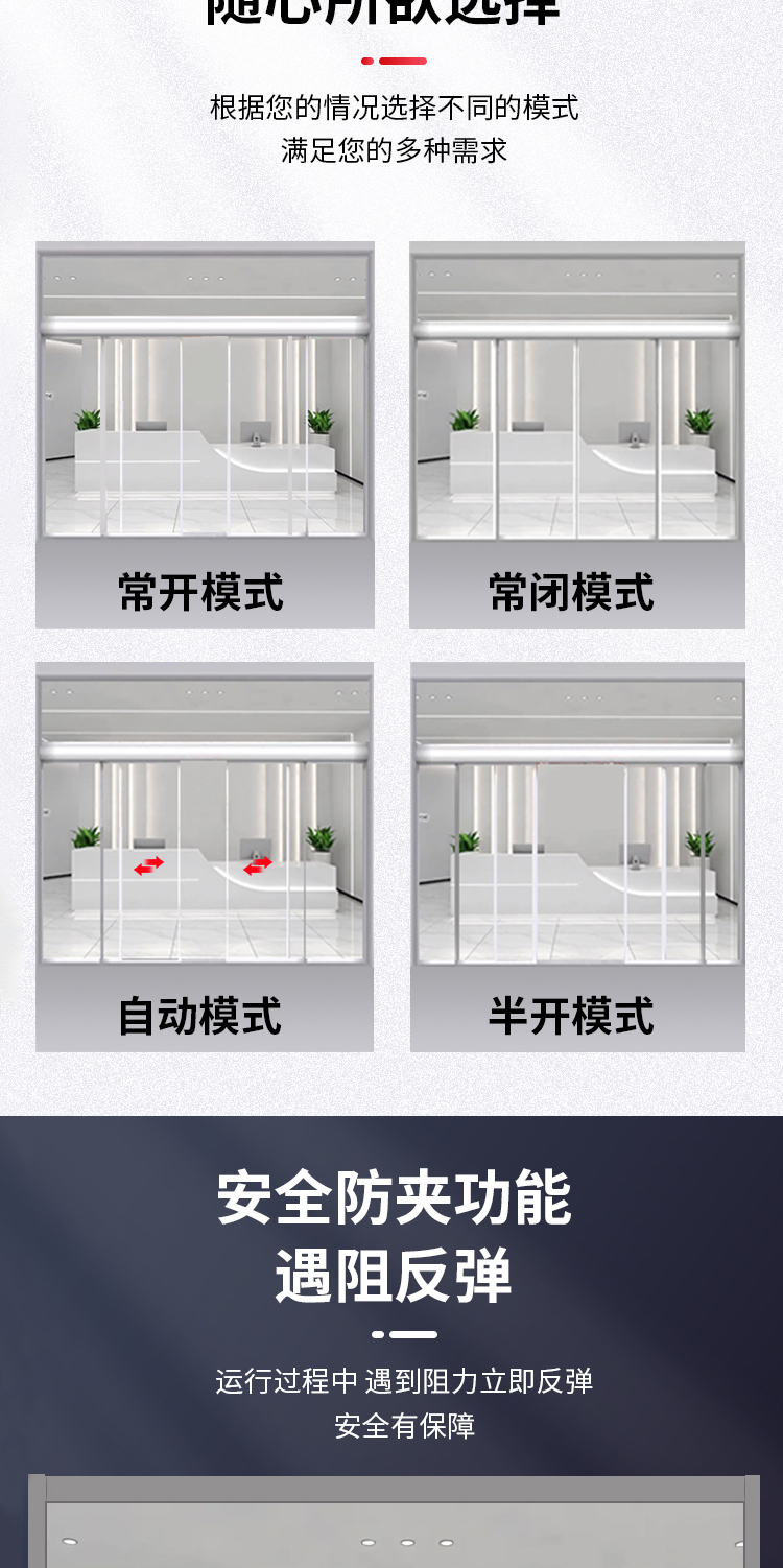 江南皇冠自动门感应门150电机整套机组电动玻璃平移门轨道门禁全(图4)