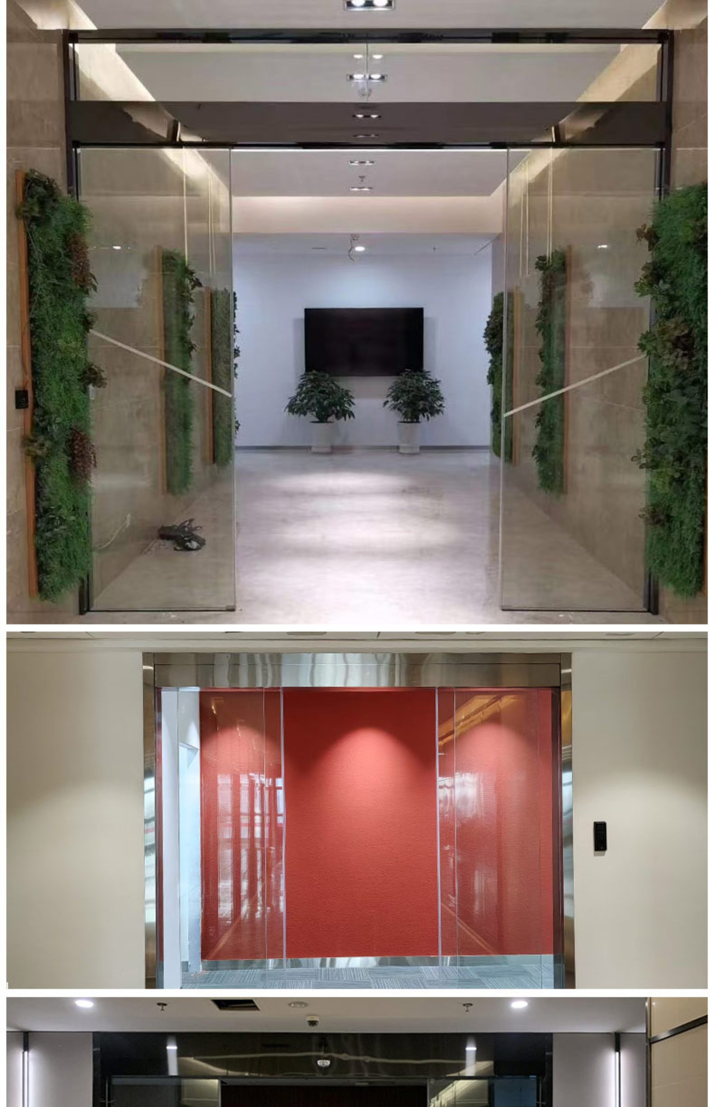 自动感应门人脸识别指纹刷卡门禁系统定制公司大门电动平移玻璃门(图20)