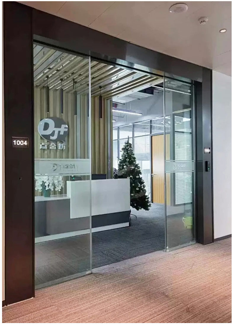 自动感应门人脸识别指纹刷卡门禁系统定制公司大门电动平移玻璃门(图29)