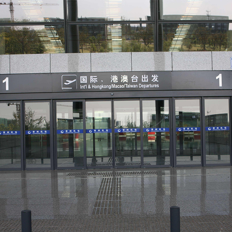 上海厂家电动感应门玻璃自动门旋转门感应自动门地弹门定制玻璃门(图2)