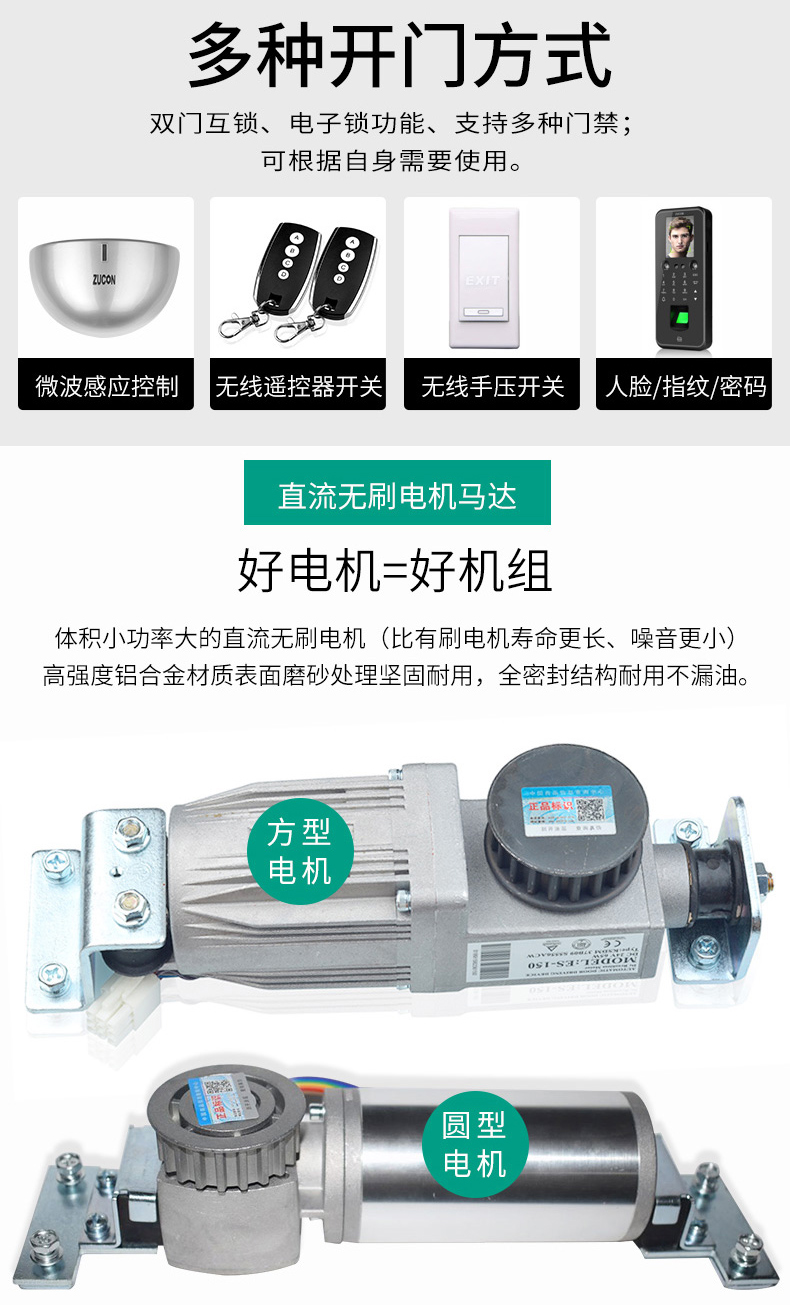 自动玻璃感应门定制入户玻璃门电动平移门智能人脸识别自动滑门(图9)