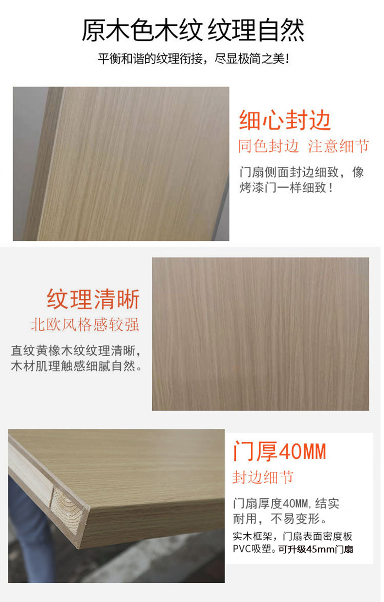 原木门卧室门套装门室内家用免漆门烤漆门碳晶实木复合门民宿木门(图5)