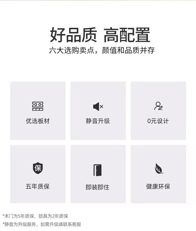 实木门极简轻奢碳晶室内门套装门卧室门环保定制现货隔音房间木门(图3)