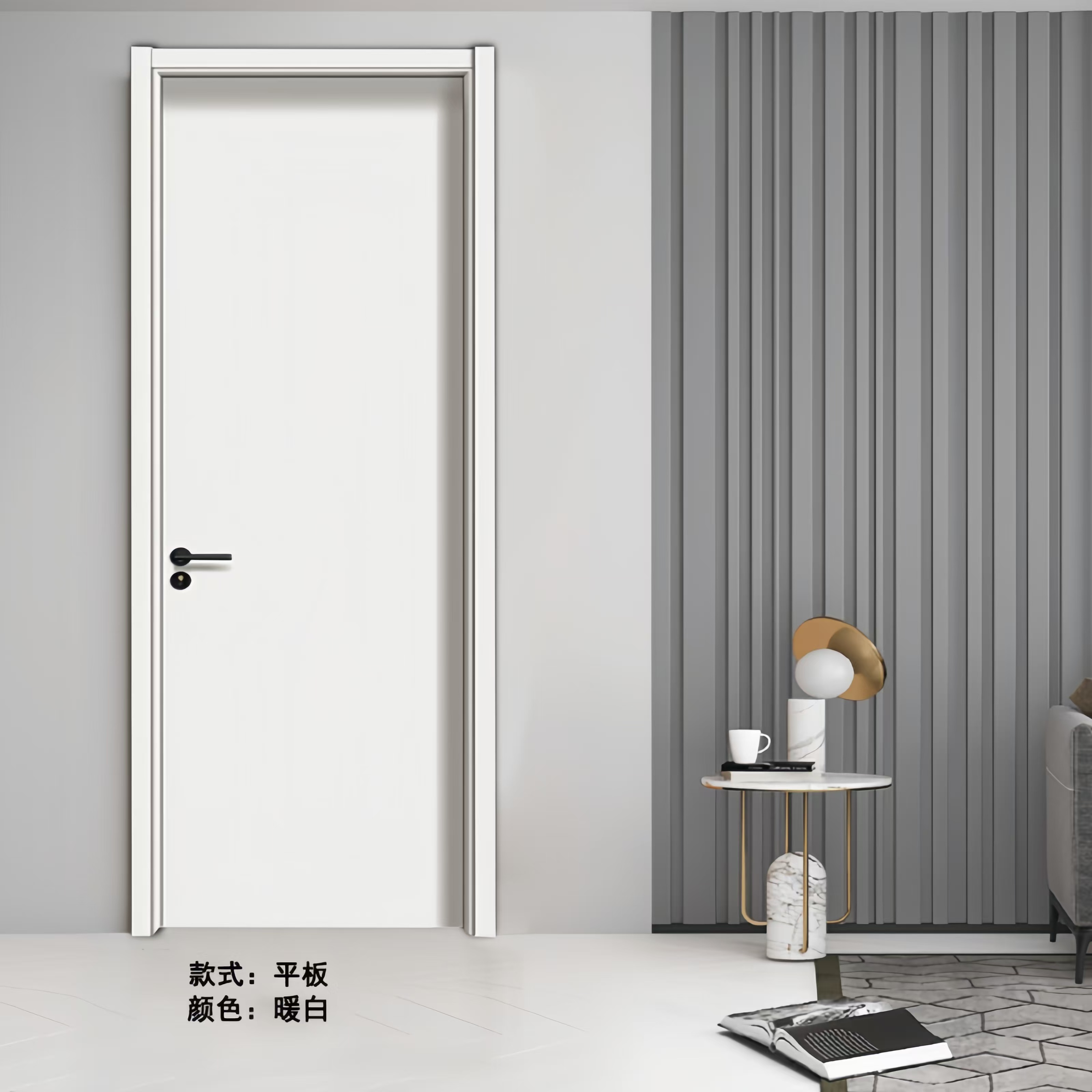 实木门极简轻奢碳晶室内门套装门卧室门环保定制现货隔音房间木门(图23)