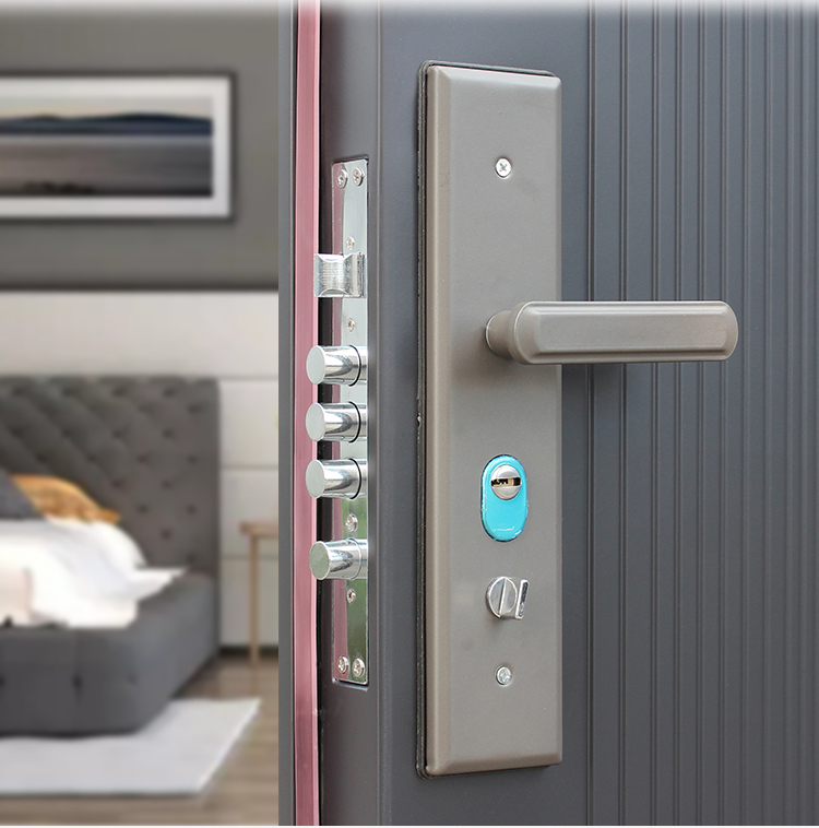 防盗门进户门家用入户门室内外出租房农村大门子母钢质工程单开门(图24)