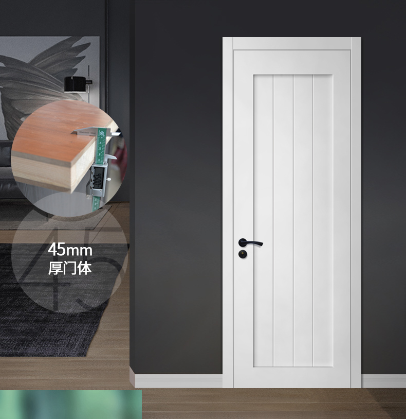北京木门生态门免漆门烤漆门卧室门室内门房间门环保静音门厕所门(图2)